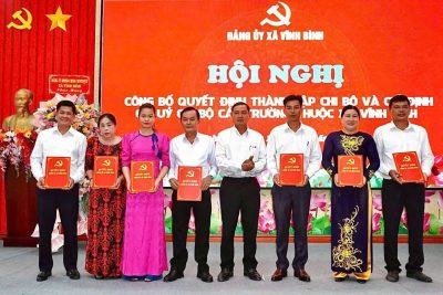 QUYẾT ĐỊNH SÁP NHẬP TRƯỜNG HỌC VÀ CHI BỘ CƠ SỞ TRƯỜNG HỌC