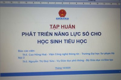 TẬP HUẤN NĂNG LỰC SỐ CẤP TIỂU HỌC