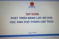TẬP HUẤN NĂNG LỰC SỐ ĐỐI VỚI GIÁO VIÊN THCS