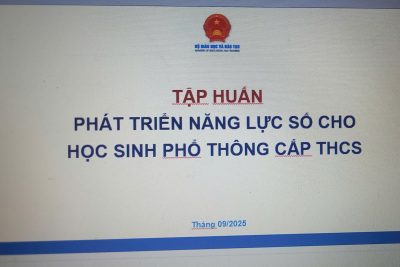 TẬP HUẤN NĂNG LỰC SỐ ĐỐI VỚI GIÁO VIÊN THCS