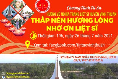 Chương trình tri ân – Hứng về nghĩa trang liệt sĩ huyện Vĩnh Thuận